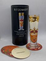 Ritzenhoff Schnapsglas Shari Warren 2008 mit Untersetzer