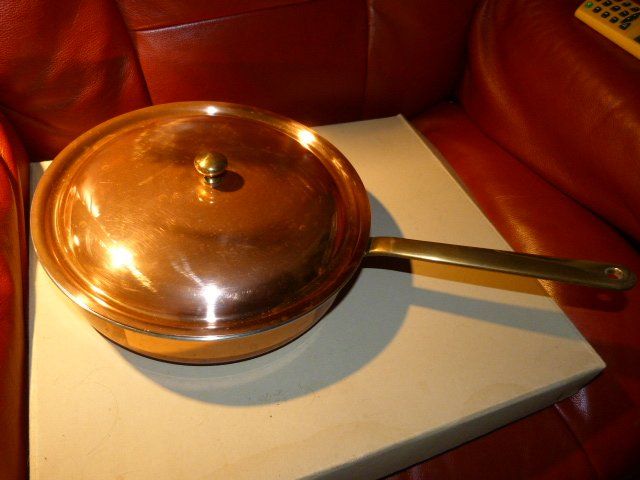 Padelle: Kupferpfanne mit Deckel, Spring, Switzerland – Usato da Nunningen venduto da Ave51