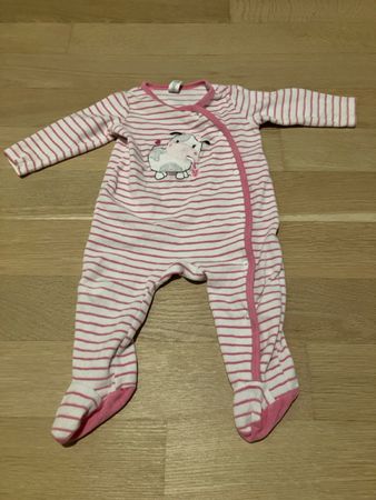 Warmer Strampler/Pyjama mit Füssen Gr 80