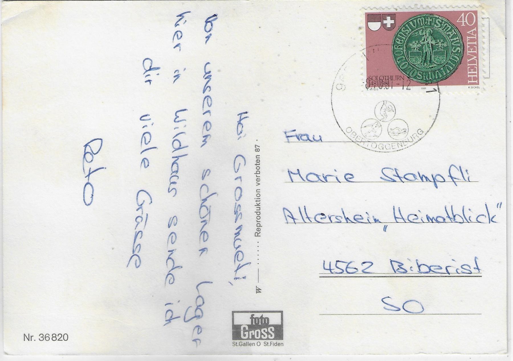 Cartoline postali: Wildhaus - Multiview - Postauto – Usato da Ettingen venduto da Kartenplanet 1