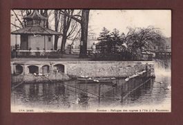 GENEVE - Les Cygnes à l'Île Rousseau - 1907