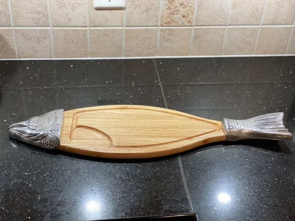 Poisson à suspendre en bois flotté 60 cm
