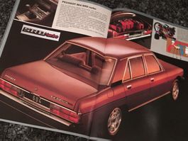Prospekt PEUGEOT 604 STI/SRD turbo, 82, UNGEL. richtig schön