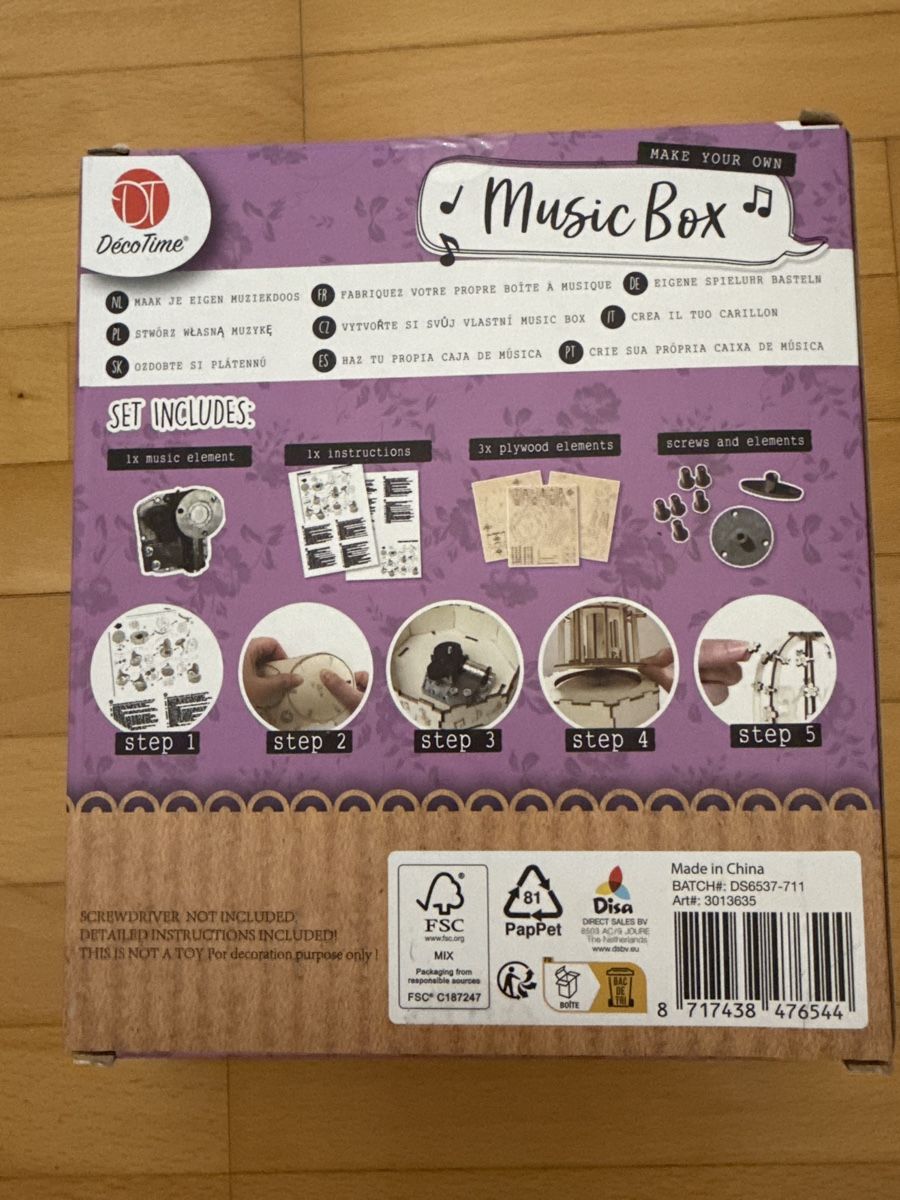 Kit bricolage: Musikbox Bastel-Steckset Holz – Nuovo e nell'imballaggio originale da Winkel venduto da _OachKatzerl_ 1