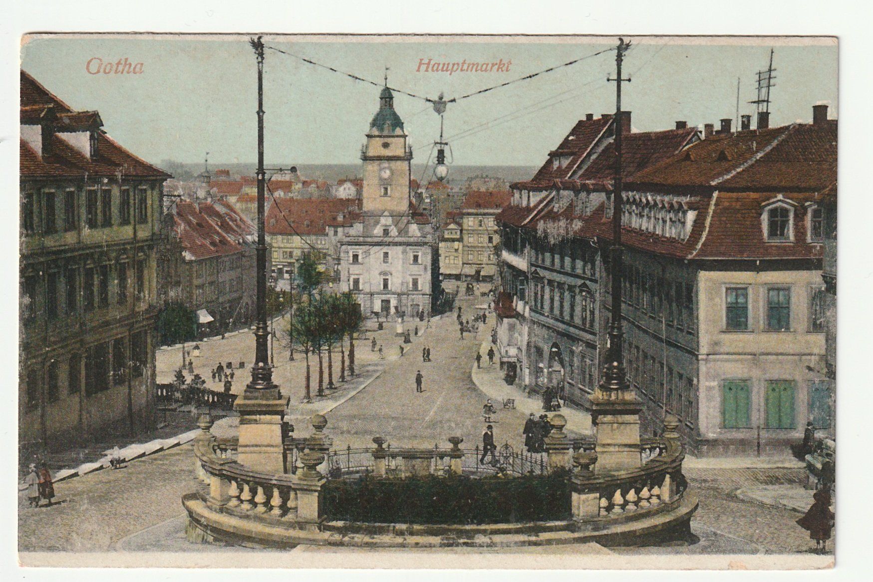 Cartoline postali: Postkarte von Deutschland, Gotha Hauptmarkt mit Glockenturm – Nuovo (secondo la descrizione) da St. Gallen venduto da Ricardo_Deals