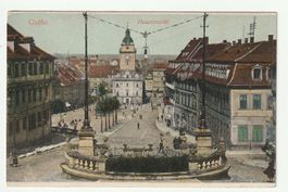 Deutschland, Gotha Hauptmarkt mit Glockenturm.