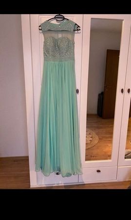Mintgrünes Abendkleid / Ballkleid, Grösse 38, Top Zustand!