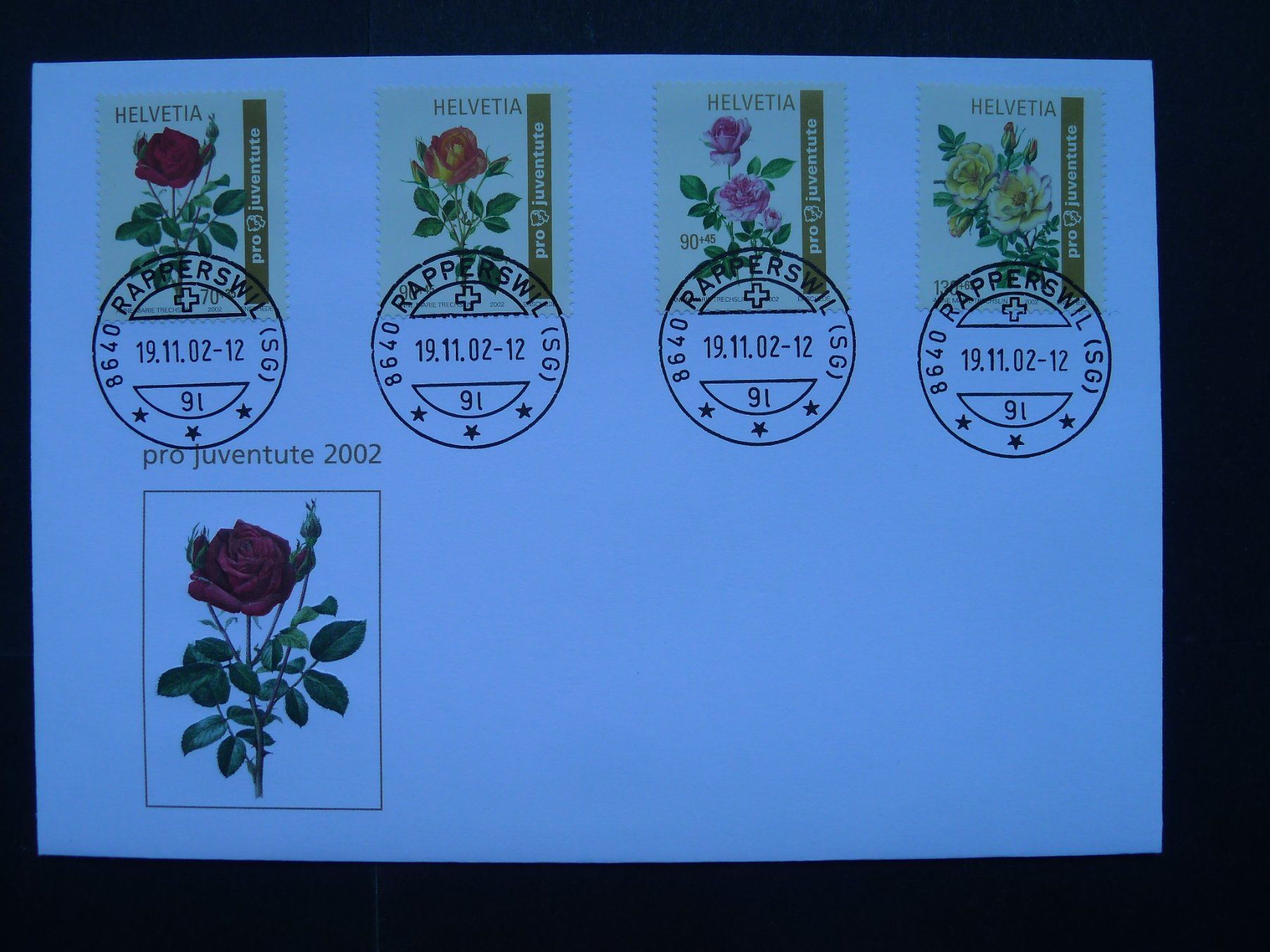 Tutti i francobolli: 2002 FDC Nr. J365 - J368 – Usato da Dagmersellen venduto da wyss1982