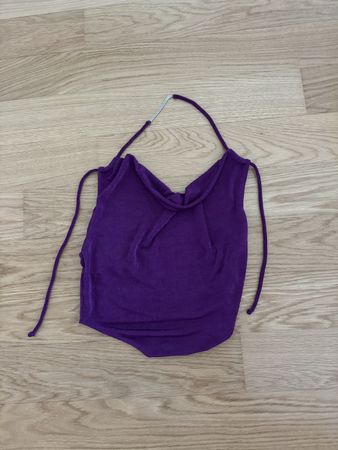 Bershka Halter Top Purple Size XS new