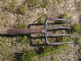 Antike Grabenhake von Grossvater um 1900 D Griff Eschenholz