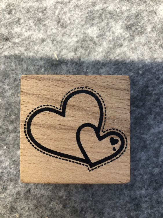 Holzstempel Love mit Herz für Karten basteln *NEU* (Neu und