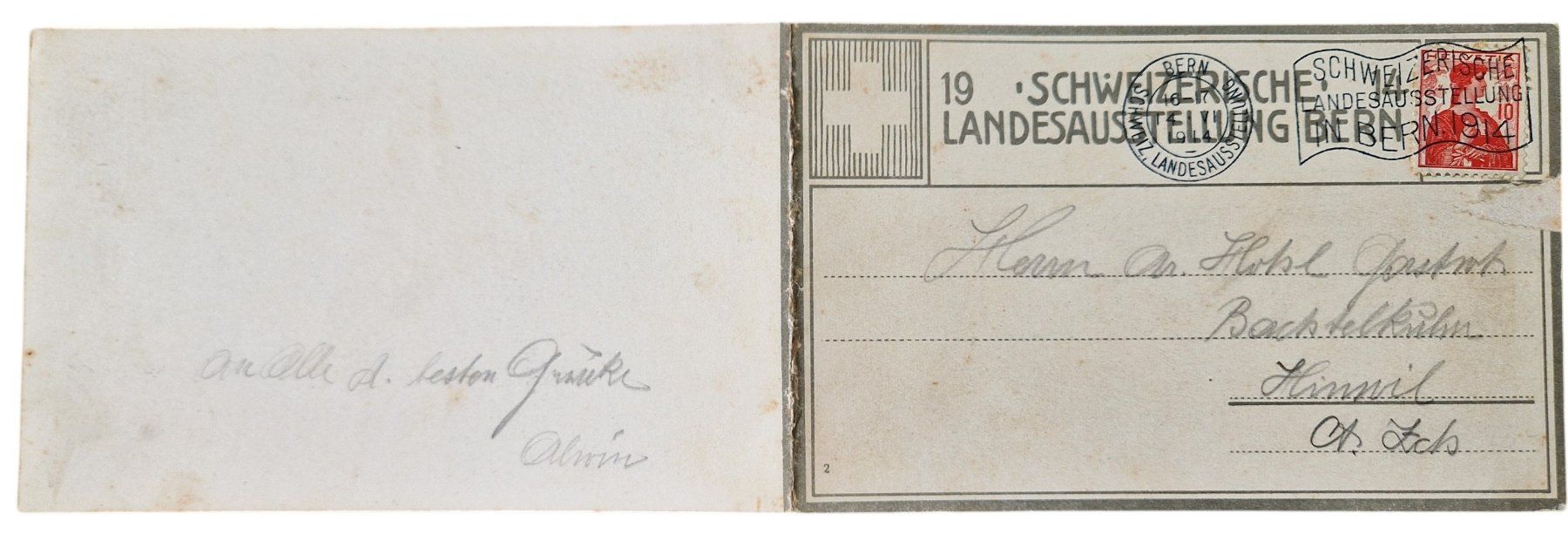 Cartoline postali: Ansichtskarte Landesausstellung Bern 1914 – Usato da Mörschwil venduto da aik_x8mc 1