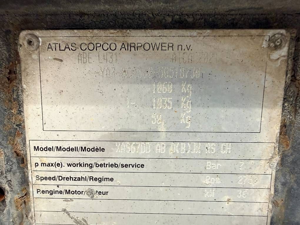 Generatori di corrente: Atlas Copco XAS 67 DDG Baukompressor Generator Stromerzeuger – Usato da Baar venduto da Fahrzeug-Technik-neu 4