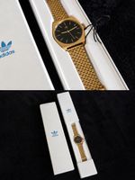 Adidas Uhr Goldfarben mit schwarzem Zifferblatt neu