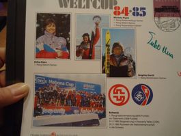 Autogramme ski - Coupe du Monde 84-85 avec 3 signatures