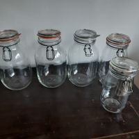5 grosse Einmachgläser