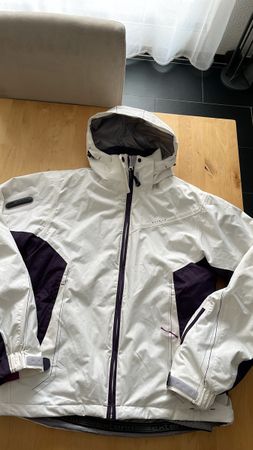 Skijacke weiss/violet Grösse 40 gebraucht