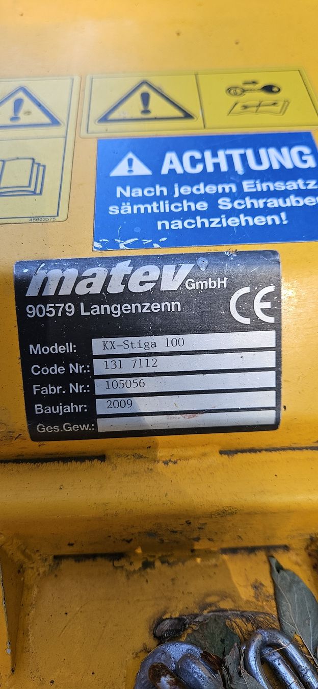 Stiga Tutti gli attrezzi: STIGA / MATEV Balayeuse – Usato da Vich venduto da Max-Mechanics 3