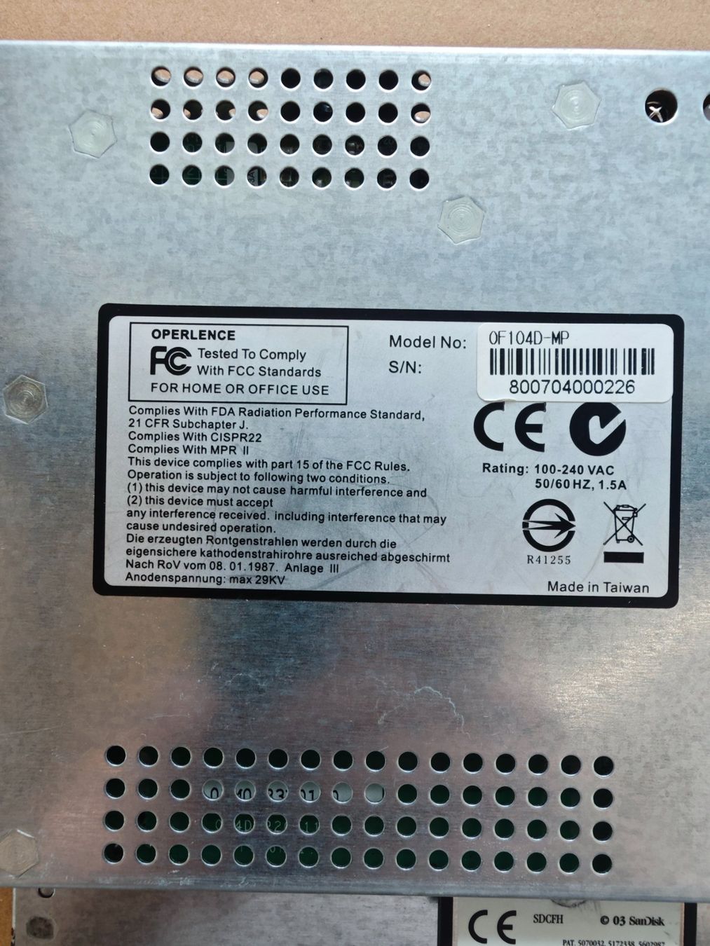 Monitor: Operlence 10.4" TFT Demo Bildschirm – Usato da Vorderthal venduto da eierchopf 1
