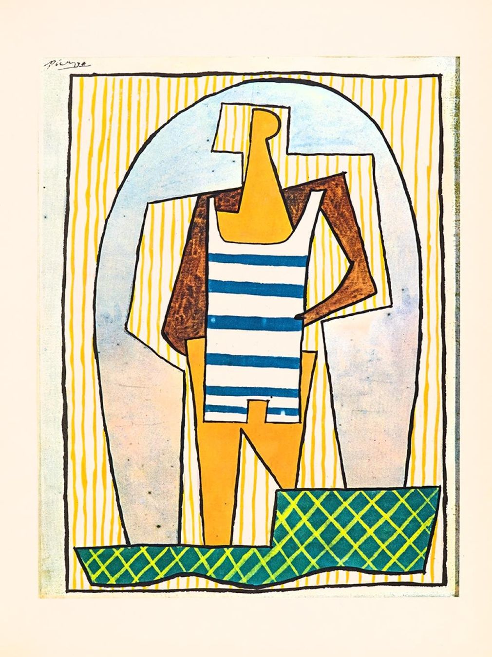 Grafica & Litografie: Pablo Picasso - der Badende 1961 - gerahmt – Usato da Lugano venduto da Historianlugano 1