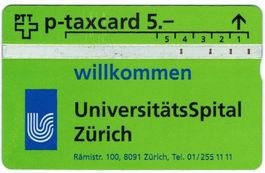 Taxcard 607L_44298 Universitätsspital Zürich grün