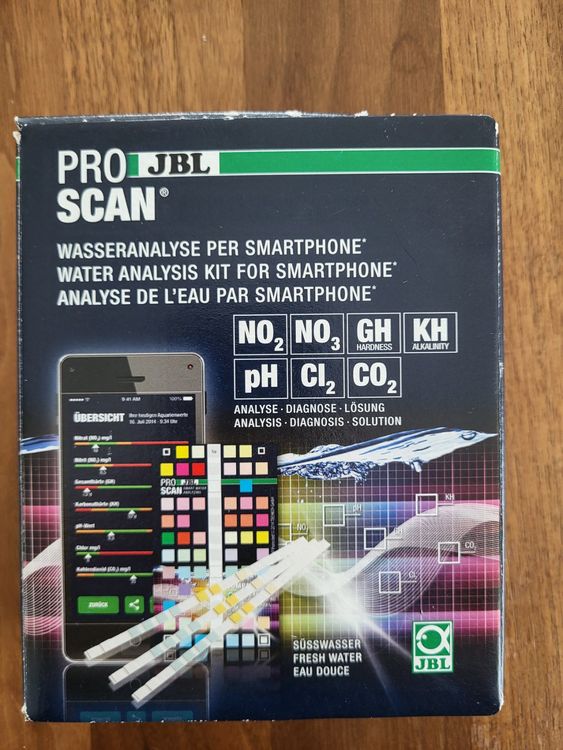 JBL Proscan Ricarica 25421 - Strisce Per Analisi Acqua Acquario, Con App Per Smartphone, Per Acqua Dolce