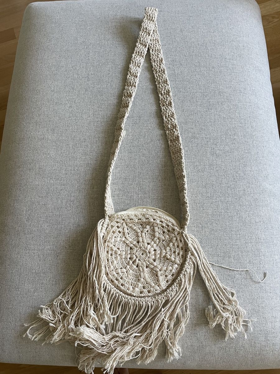 Borse da donna: Makramee Fransen-Tasche, Boho Style, Beige – Nuovo (secondo la descrizione) da Baden venduto da cheyenne_5400