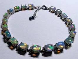 Armband Silber 925 mit Kristall Opalen