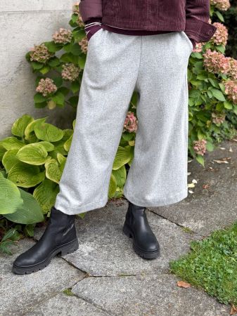 Culotte Hose Damen grau meliert weiter Schnitt, gut erhalten