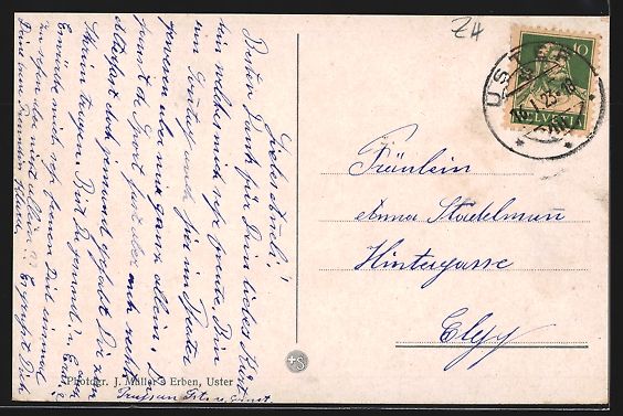 Cartoline postali: AK Uster, Ortspartie bei Baumblüte – Usato da Berlin venduto da bartko-reher 1