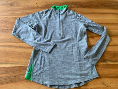Icebreaker Merino Shirt/Pullover Grau/Grün, Damen Gr.  L NWT