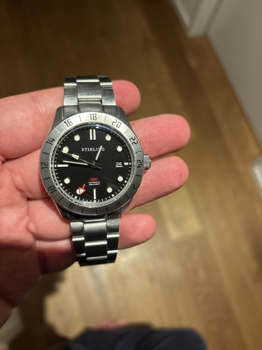 Orologi: Stirling GMT Automatic Watch Black Dial Used Condition – Usato da Reinach BL venduto da mah_h7pb