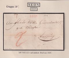 SEON in Rot schöner Vorphila-Brief !!