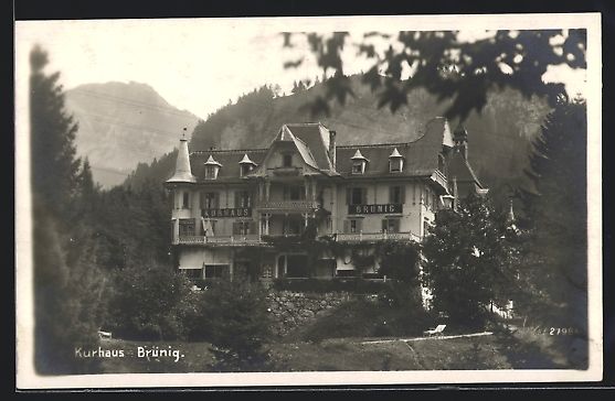 Cartoline postali: AK Brünig, Kurhaus Brünig – Usato da Berlin venduto da bartko-reher
