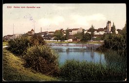AK Aarau, Ortsansicht vom Aareufer