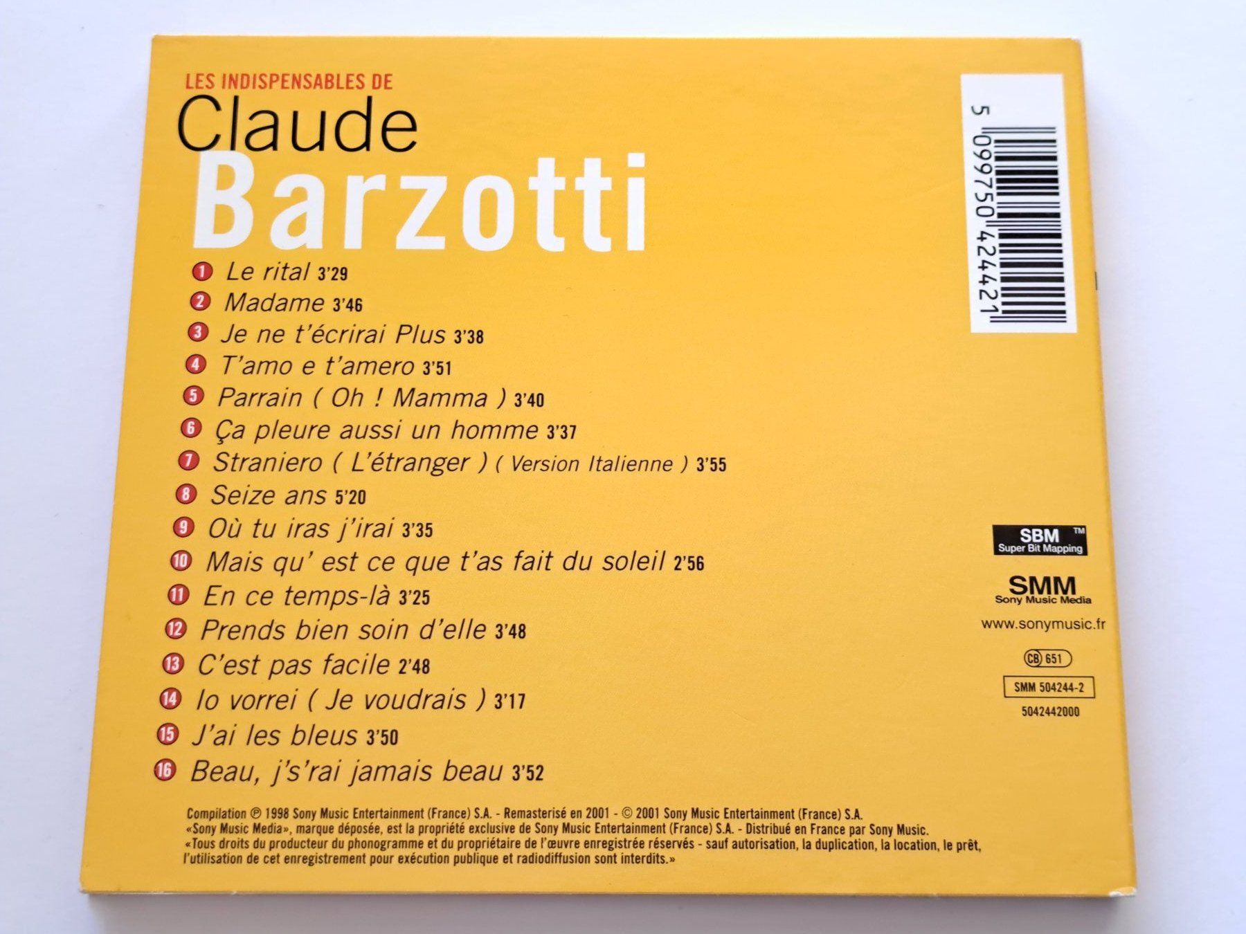 CDs: Cd Les Indispensables de Claude Barzotti – Gebraucht aus Pully von bro_n52j 1