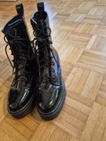 Schwarze Lackboots, Grösse 37, neuwertig für den Winter!