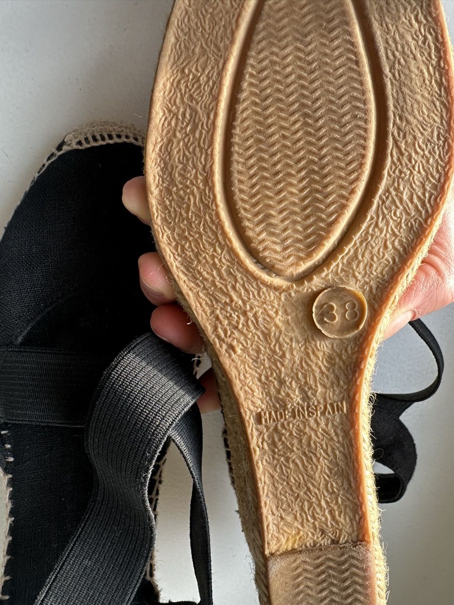 Scarpe da donna: Black espadrilles sandal with heel – Nuovo (secondo la descrizione) da Uster venduto da Monika_OB 5