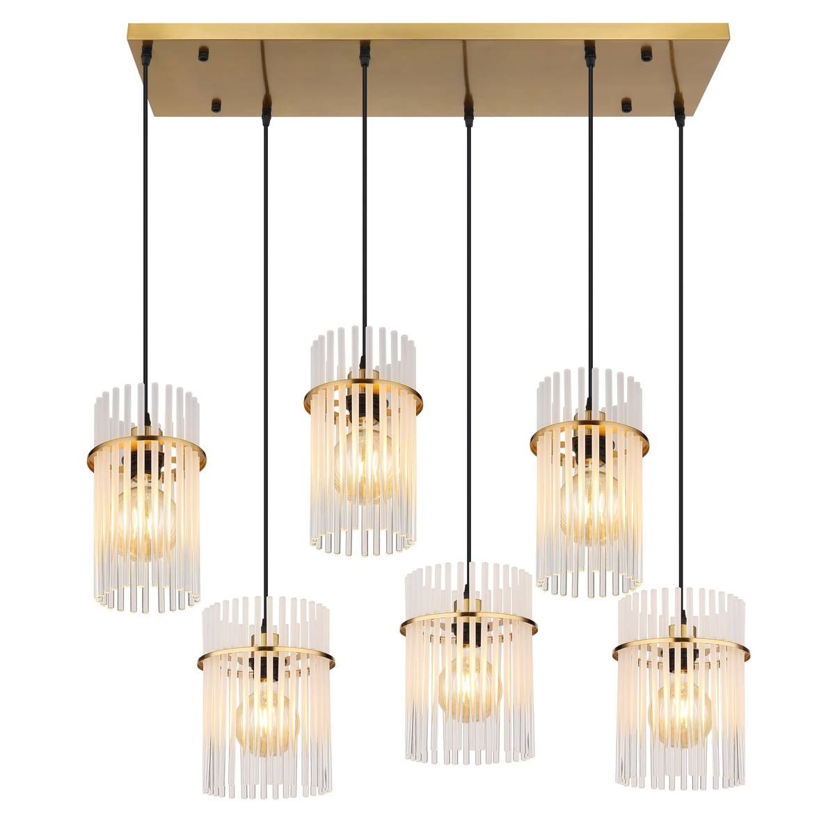 Kronleuchter & Deckenlampen: Pendelleuchte, Gold, Glas, 93 cm x 36 cm – Neu (gemäss Beschreibung) aus Kreuzlingen von Smart-Light 2