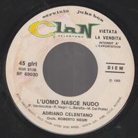 7 " CELENTANO ADRIANO LIRICA D'INVERNO / L'UOMO NASCE NUDO