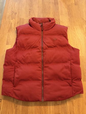 LACOSTE Daunenweste Herren rot Grösse US L TOP Zustand