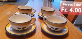 4 tasses à thé