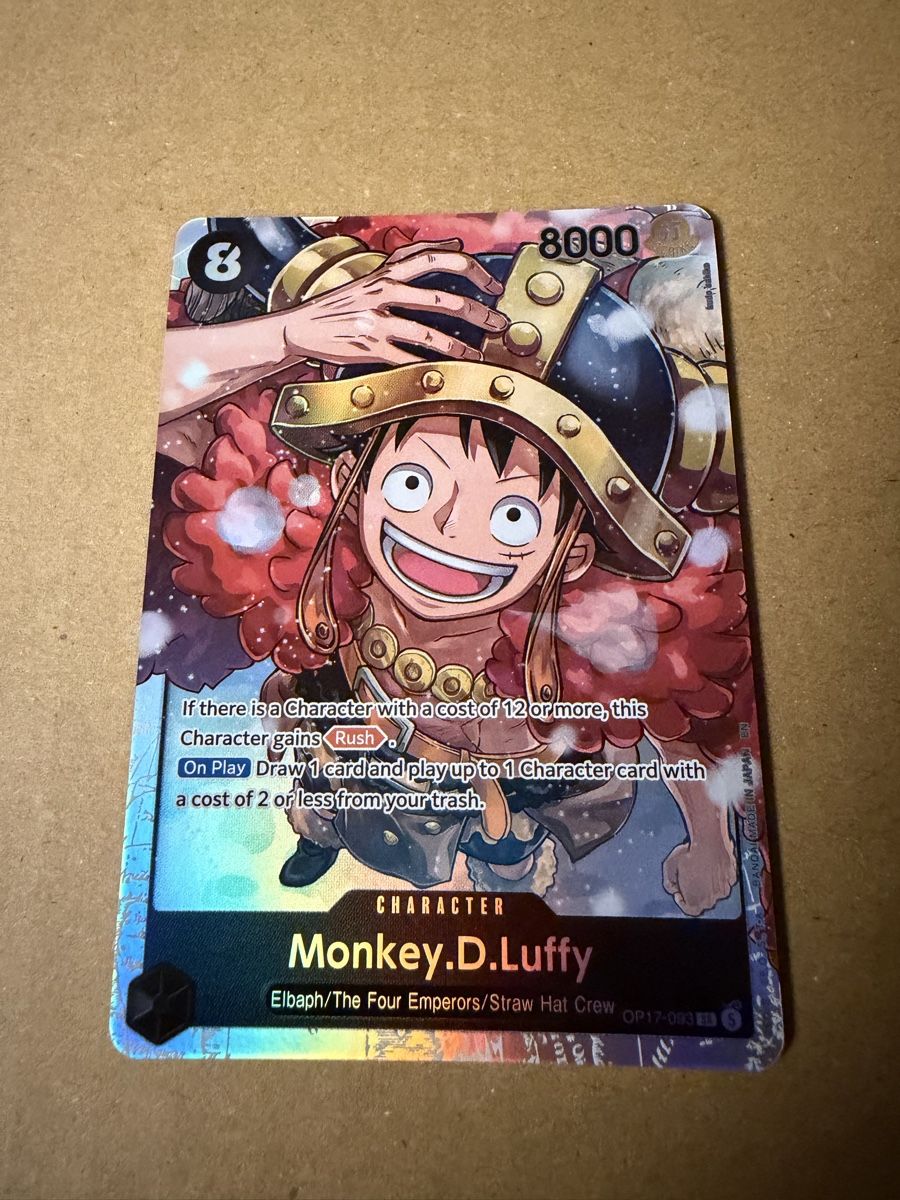 Bandai Carte collezionabili: One Piece Monkey D. Luffy OP17-093 SR – Usato da Schöftland venduto da 160grams