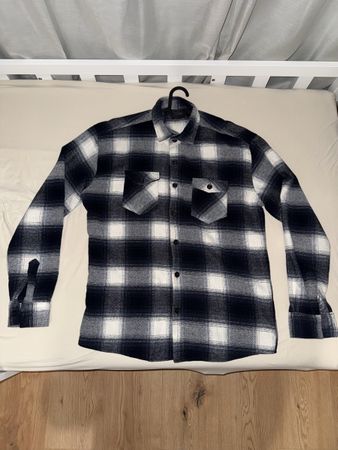 Chemise bleu blanc carreaux XL