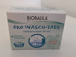 Biobaula Öko Wasch-Tabs, 19 Stk. Vollwaschmittel Neu