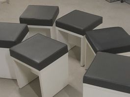 Zu verkaufen Schemel / Hocker mit Lederpolster