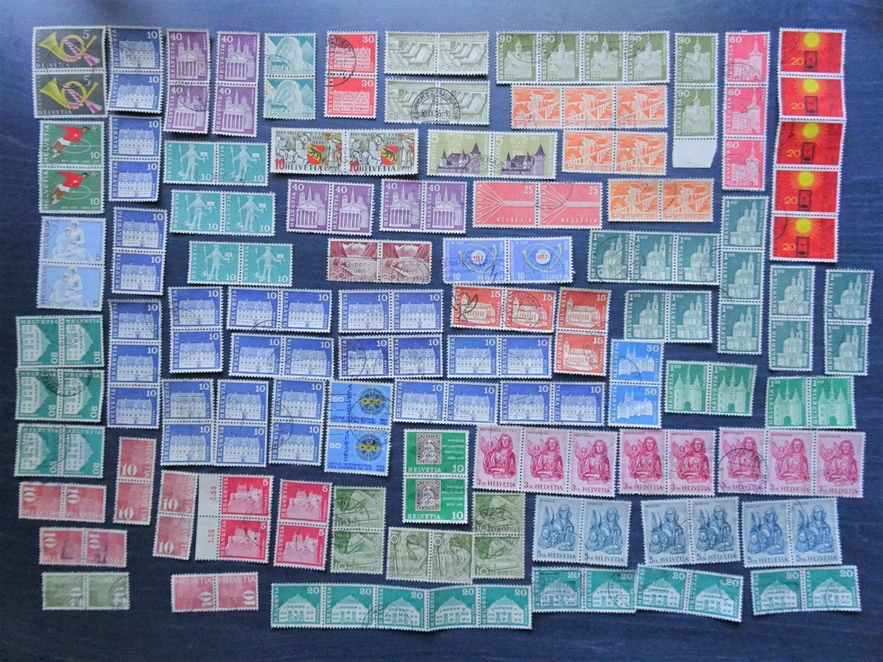Alle Briefmarken: Div. Marken-Streiffen – Gebraucht aus Aadorf von Chnorli-Furz