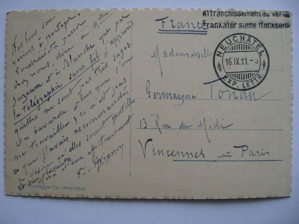 Cartoline postali: AK  Neuchâtel - Vue sur i'Evole – Usato da Gundetswil venduto da Egro01 1