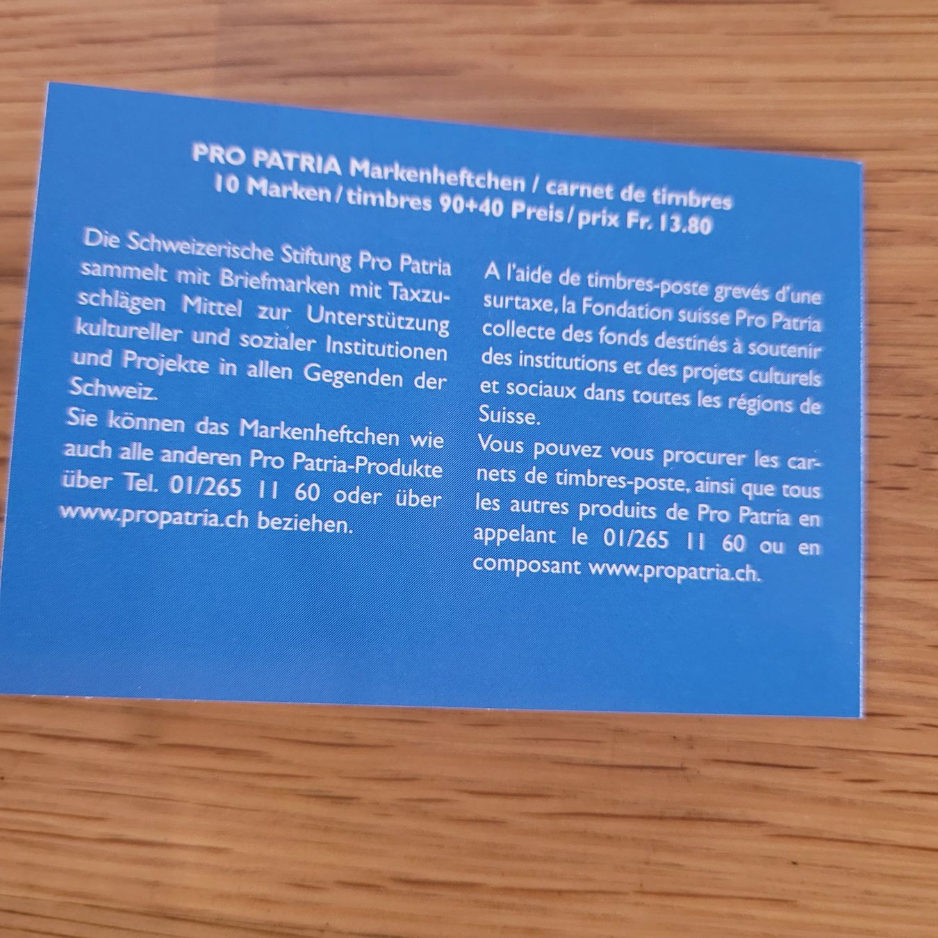 Alle Briefmarken: Markenheftchen Carnet De Timbre Pro Patria 2001 – Gebraucht aus Biel/Bienne von Destockweb 4