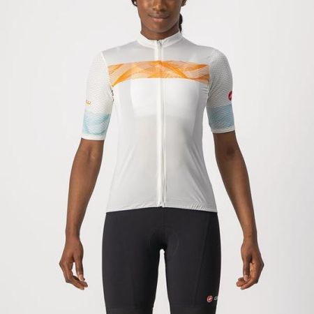 Castelli Fenice Jersey - Ivory/Pop Orange-Skylight (Grös...